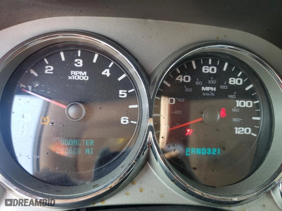 2007 GMC Sierra 1500 SLE1 with VIN 2GTEC19C971685890, listed as a Copart auction lot 44983525 with 282,628 mi miles and Salvage Title. Bid and sale history available at carsss.com. Image 9.