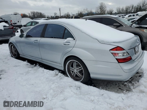 2007 Mercedes-Benz S 550 with VIN WDDNG71X07A071327, listed as a Copart auction lot 45320775 with 95,374 mi miles and Salvage Title. Bid and sale history available at DreamBid. Image 2.