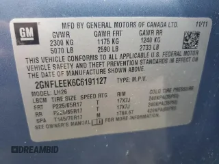 2012 Chevrolet Equinox LT w/1LT with VIN 2GNFLEEK6C6191127, listed as a Copart auction lot 51756185 with 157,245 mi miles and Clean Title. Bid and sale history available at carsss.com. Image 13.