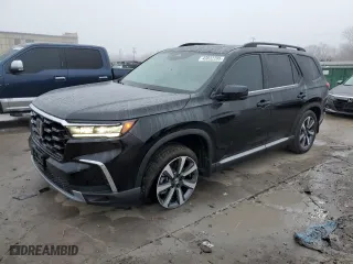2025 Honda Pilot Touring with VIN 5FNYG2H76SB009916, listed as a Copart auction lot 43832285 with 2,998 mi miles and Salvage Title. Bid and sale history available at carsss.com. Image 1.