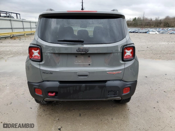 2021 Jeep Renegade Trailhawk with VIN ZACNJDC11MPM70551, listed as a Copart auction lot 43808405 with 13,459 mi miles and Salvage Title. Bid and sale history available at carsss.com. Image 6.