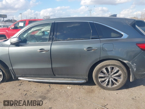 2014 Acura MDX Tech Pkg with VIN 5FRYD3H40EB017646, listed as a IAAI auction lot 41483117 with 123,667 mi miles. Bid and sale history available at carsss.com. Image 14.