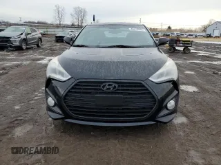 2015 Hyundai Veloster Turbo with VIN KMHTC6AE3FU244319, listed as a Copart auction lot 46978835 with 103,282 mi miles and Salvage Title. Bid and sale history available at carsss.com. Image 5.