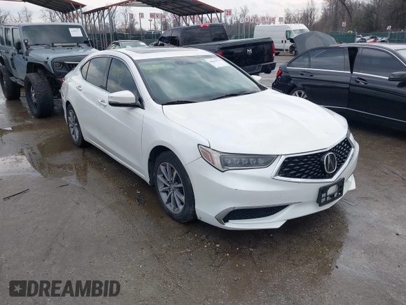 2018 Acura TLX Technology with VIN 19UUB1F57JA002314, listed as a IAAI auction lot 41641179 with 125,418 mi miles and . Bid and sale history available at carsss.com. Image 1.
