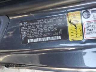 2007 BMW 3 Series 328xi with VIN WBAWC335X7PD06053, listed as a Copart auction lot 76613474 with 196,030 mi miles and Clean Title. Bid and sale history available at DreamBid. Image 12.