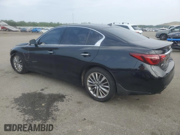 2023 Infiniti Q50 Luxe z VIN JN1EV7BR9PM540514, wystawiony jako Copart lot #60276265 z przebiegiem 19 824 mil mil oraz Szkoda całkowita • Salvage title. Historia ofert i sprzedaży dostępna na DreamBid. Obrazek 2.