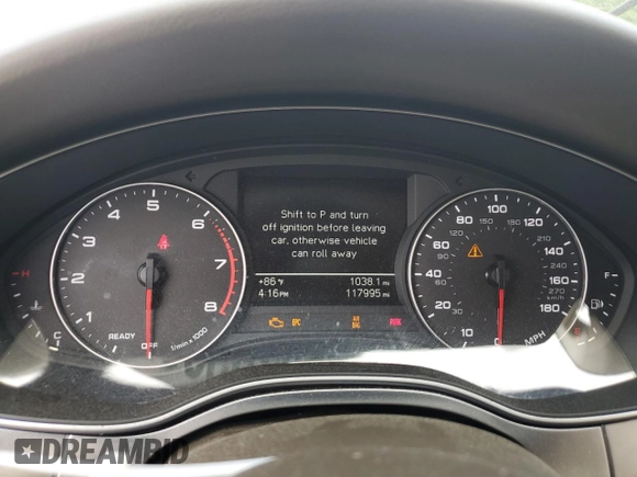 2016 Audi A6 Premium z VIN WAUCFAFCXGN013738, wystawiony jako Copart lot #57225385 z przebiegiem 117 995 mil mil oraz Szkoda całkowita • Salvage title. Historia ofert i sprzedaży dostępna na DreamBid. Obrazek 9.