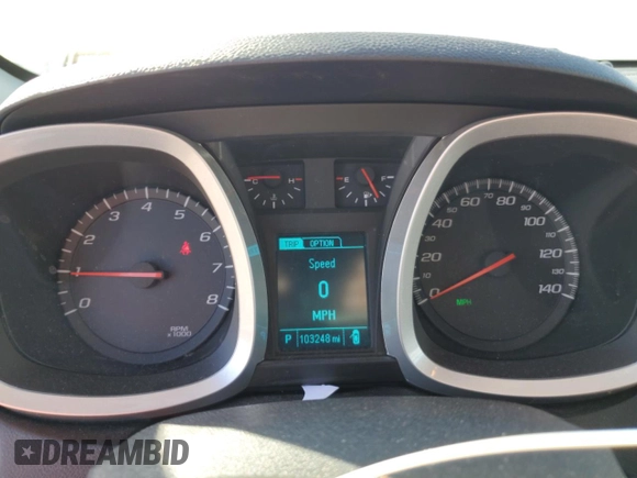 2017 Chevrolet Equinox LT with VIN 2GNALCEK6H1602223, listed as a Copart auction lot 53046605 with 103,248 mi miles and Clean Title. Bid and sale history available at carsss.com. Image 9.
