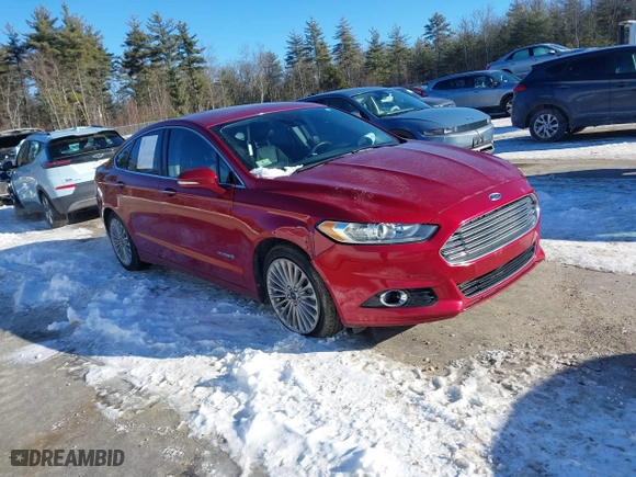 2014 Ford Fusion Titanium Hybrid with VIN 3FA6P0RUXER289087, listed as a IAAI auction lot 41418491 with 126,849 mi miles. Bid and sale history available at carsss.com. Image 1.