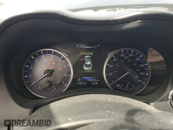 2016 Infiniti Q50 Red Sport 400 with VIN JN1FV7AR9GM451550, listed as a Copart auction lot 48861705 with 76,572 mi miles and Salvage Title. Bid and sale history available at DreamBid. Image 9.
