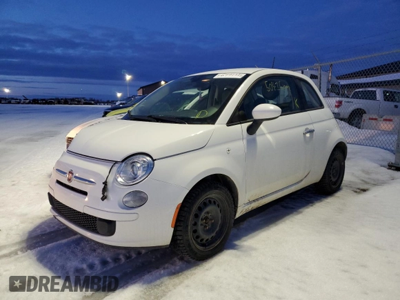 2016 FIAT 500 Pop with VIN 3C3CFFARXGT222011, listed as a Copart auction lot 46491315 with 50,416 mi miles and Salvage Title. Bid and sale history available at carsss.com. Image 1.