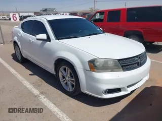 2014 Dodge Avenger SXT with VIN 1C3CDZCB7EN180952, listed as a IAAI auction lot 42482115 with 113,539 mi miles and . Bid and sale history available at DreamBid. Image 1.