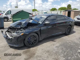 2021 Honda Accord Sport with VIN 1HGCV2F3XMA015392, listed as a Copart auction lot 58408985 with 40,127 mi miles and Salvage title. Bid and sale history available at DreamBid. Image 1.