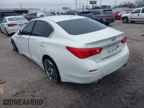 2014 Infiniti Q50 Sport with VIN JN1BV7AP1EM688494, listed as a IAAI auction lot 41622119 with 152,881 mi miles and . Bid and sale history available at DreamBid. Image 3.