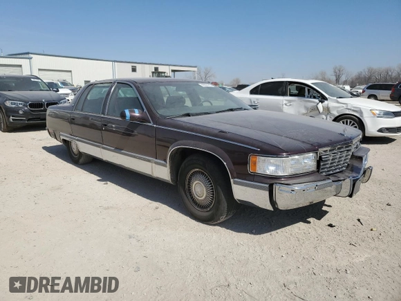 1995 Cadillac Fleetwood z VIN 1G6DW52P6SR702106, wystawiony jako Copart lot #48826215 z przebiegiem 140 971 mil mil oraz Szkoda całkowita • Salvage title. Historia ofert i sprzedaży dostępna na DreamBid. Obrazek 4.