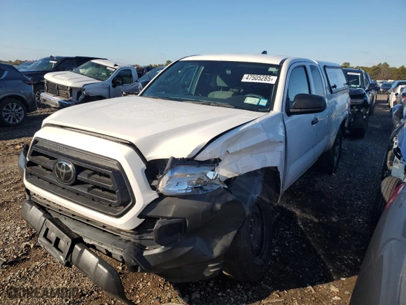 2022 Toyota Tacoma 2WD SR with VIN 3TYRX5GN3NT042835, listed as a Copart auction lot 47505285 with 42,776 mi miles and Salvage Title. Bid and sale history available at carsss.com. Image 1.