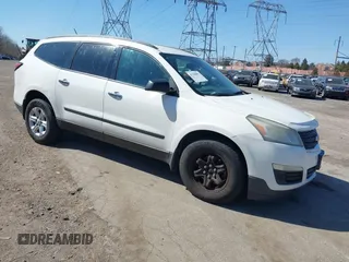 2013 Chevrolet Traverse LS with VIN 1GNKRFEDXDJ107187, listed as a IAAI auction lot 41768801 with 162,896 mi miles. Bid and sale history available at carsss.com. Image 1.