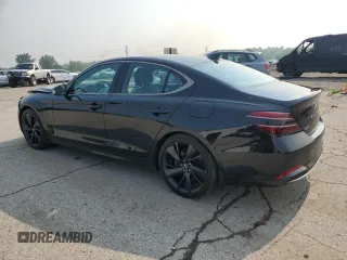 2023 Genesis G70 2.0T with VIN KMTG34TA7PU116043, listed as a Copart auction lot 59585225 with 8,021 mi miles and Salvage title. Bid and sale history available at DreamBid. Image 2.