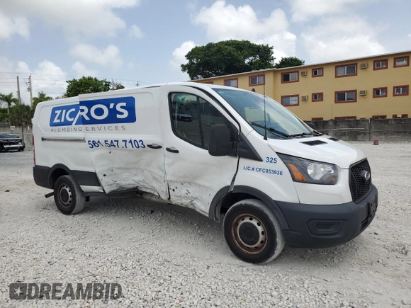 2023 Ford Transit Cargo with VIN 1FTBR1Y80PKA68280, listed as a Copart auction lot 60612605 with 39,016 mi miles and Salvage title. Bid and sale history available at DreamBid. Image 4.