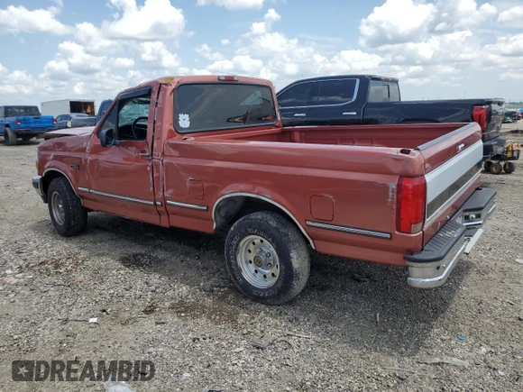 1995 Ford F-150 z VIN 1FTEF15H4SLB41602, wystawiony jako Copart lot #56128135 z przebiegiem Nie podano mil oraz Szkoda całkowita • Salvage title. Historia ofert i sprzedaży dostępna na DreamBid. Obrazek 2.