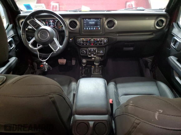 2021 Jeep Wrangler Unlimited Sahara z VIN 1C4HJXEGXMW758252, wystawiony jako Copart lot #50489015 z przebiegiem 38 388 mil mil oraz Szkoda całkowita • Salvage title. Historia ofert i sprzedaży dostępna na DreamBid. Obrazek 8.