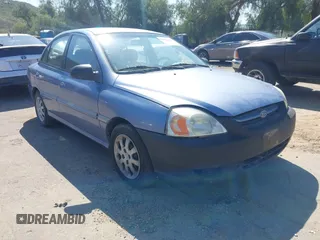 2005 Kia Rio with VIN KNADC125356385613, listed as a IAAI auction lot 41841381 with 91,273 mi miles. Bid and sale history available at carsss.com. Image 1.