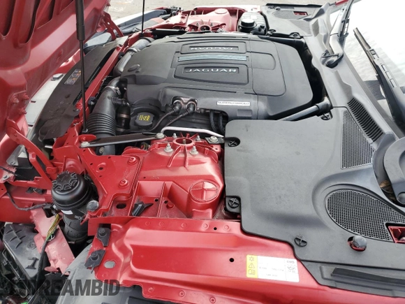 2014 Jaguar F-Type V6 with VIN SAJWA6E73E8K07203, listed as a Copart auction lot 70246224 with 46,641 mi miles and Salvage Title. Bid and sale history available at DreamBid. Image 11.