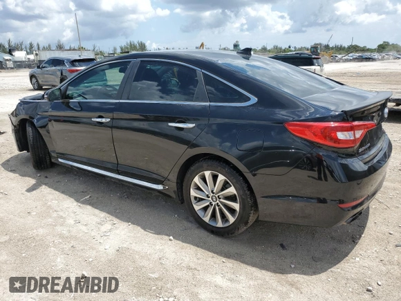 2016 Hyundai Sonata Sport with VIN 5NPE34AF0GH398492, listed as a Copart auction lot 55411575 with 103,736 mi miles and Salvage Title. Bid and sale history available at DreamBid. Image 2.