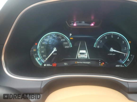 2023 Genesis GV80 with VIN KMUHCESCXPU120743, listed as a Copart auction lot 55306585 with 48,913 mi miles and Salvage title. Bid and sale history available at DreamBid. Image 9.