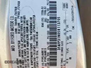 2005 Ford Focus S с VIN 3FAFP31N05R113705, выставлен на аукционе Copart как лот 47631305 с пробегом 206 915 миль миль и Списание • Salvage title. История ставок и продаж доступна на DreamBid. Изображение 12.