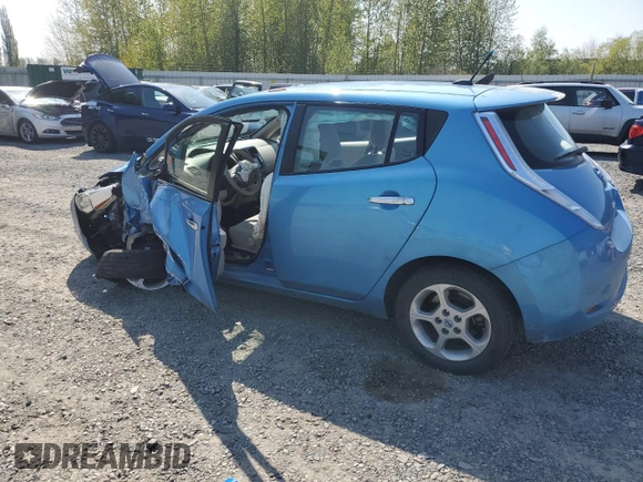 2011 Nissan LEAF SL-e with VIN JN1AZ0CP3BT006690, listed as a Copart auction lot 54450355 with 0 mi miles and Salvage Title. Bid and sale history available at carsss.com. Image 2.