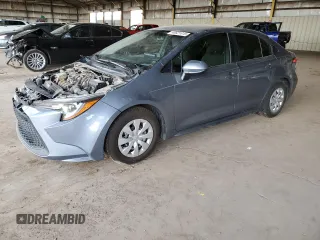 2020 Toyota Corolla L with VIN JTDDPRAE2LJ079455, listed as a Copart auction lot 48621015 with 90,646 mi miles and Salvage Title. Bid and sale history available at carsss.com. Image 1.