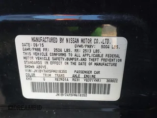 2015 Infiniti Q50 Premium with VIN JN1BV7AR5FM418350, listed as a IAAI auction lot 41622894 with 135,478 mi miles and . Bid and sale history available at carsss.com. Image 9.