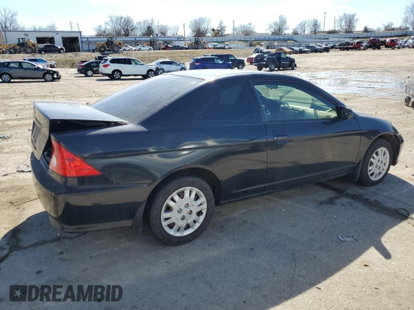 2005 Honda Civic Cpe LX with VIN 1HGEM22515L030825, listed as a Copart auction lot 46666065 with 239,046 mi miles and Salvage Title. Bid and sale history available at carsss.com. Image 3.