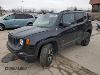 2019 Jeep Renegade Trailhawk z VIN ZACNJBC15KPJ87863, wystawiony jako Copart lot #47967385 z przebiegiem 98 467 mil mil oraz Szkoda całkowita • Salvage title. Historia ofert i sprzedaży dostępna na DreamBid. Obrazek 1.