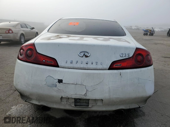 2006 Infiniti G35 Coupe with VIN JNKCV54EX6M721749, listed as a Copart auction lot 41874545 with 125,967 mi miles and Salvage Title. Bid and sale history available at carsss.com. Image 6.