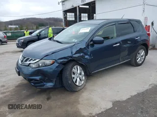 2013 Nissan Murano SV with VIN JN8AZ1MW2DW318272, listed as a IAAI auction lot 41813800 with 90,744 mi miles. Bid and sale history available at carsss.com. Image 2.