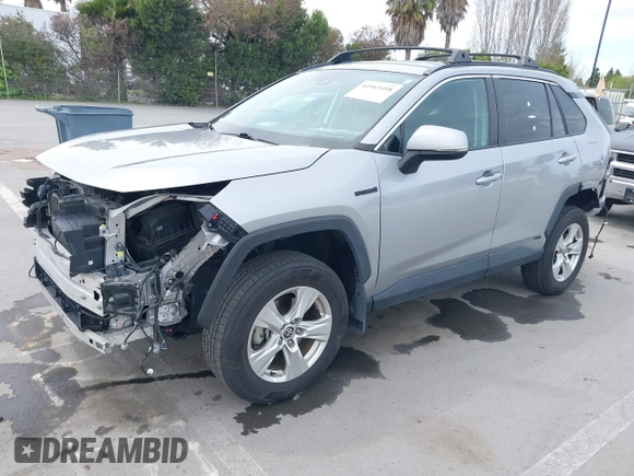 2021 Toyota RAV4 Hybrid XLE with VIN 4T3RWRFV8MU014145, listed as a IAAI auction lot 41969498 with 49,723 mi miles. Bid and sale history available at carsss.com. Image 2.