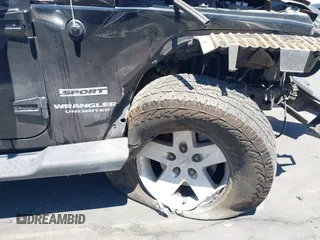 2017 Jeep Wrangler Unlimited Sport with VIN 1C4HJWDG1HL551090, listed as a IAAI auction lot 42619497 with 92,693 mi miles and . Bid and sale history available at DreamBid. Image 18.