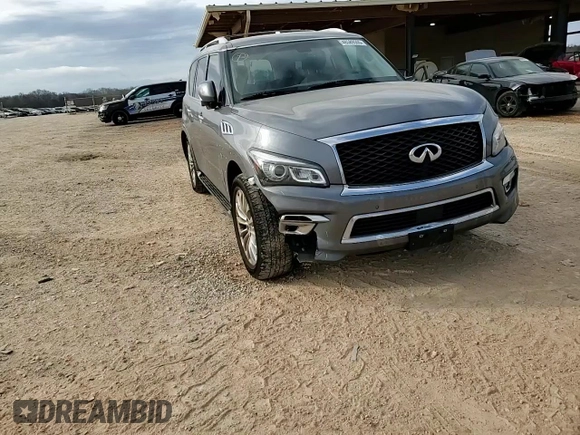 2016 Infiniti QX80 with VIN JN8AZ2NE4G9126706, listed as a Copart auction lot 48589555 with 151,940 mi miles and Salvage Title. Bid and sale history available at DreamBid. Image 12.
