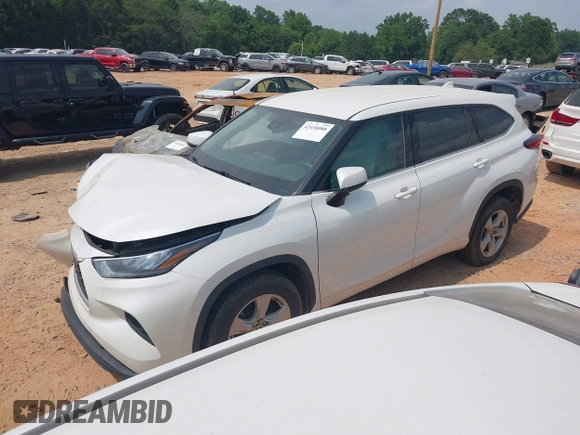2020 Toyota Highlander L with VIN 5TDCZRAH2LS508743, listed as a IAAI auction lot 42430088 with 191,148 mi miles and . Bid and sale history available at DreamBid. Image 2.