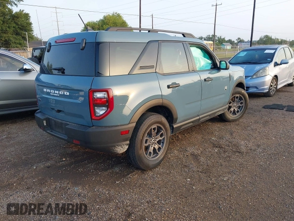 2023 Ford Bronco Sport Big Bend with VIN 3FMCR9B66PRE34292, listed as a IAAI auction lot 42494515 with 7,834 mi miles and . Bid and sale history available at DreamBid. Image 4.