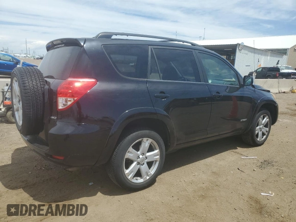 2008 Toyota RAV4 Sport with VIN JTMBD32V786088321, listed as a Copart auction lot 57998825 with 93,145 mi miles and Salvage title. Bid and sale history available at DreamBid. Image 3.