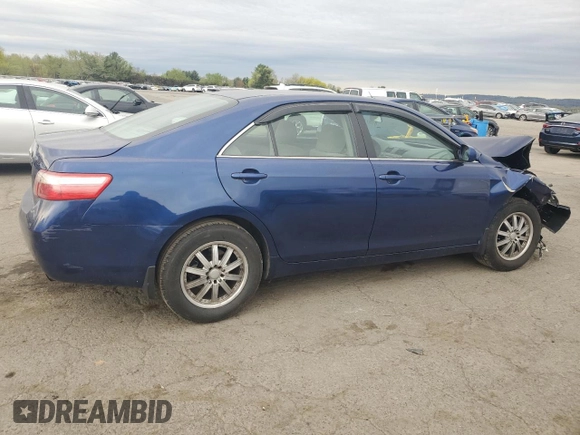 2007 Toyota Camry CE with VIN 4T1BE46K57U140814, listed as a Copart auction lot 53977595 with 160,889 mi miles and Salvage Title. Bid and sale history available at DreamBid. Image 3.