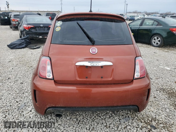 2015 FIAT 500 Turbo with VIN 3C3CFFHH7FT621860, listed as a Copart auction lot 47599345 with 73,817 mi miles and Salvage Title. Bid and sale history available at carsss.com. Image 6.