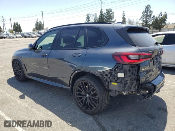 2021 BMW X5 xDrive40i with VIN 5UXCR6C06M9H65380, listed as a Copart auction lot 57445405 with 33,916 mi miles and Salvage title. Bid and sale history available at DreamBid. Image 2.