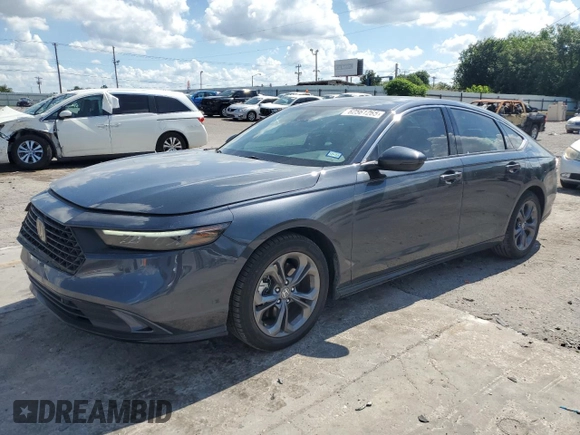 2023 Honda Accord EX-L с VIN 1HGCY2F60PA005542, выставлен на аукционе Copart как лот 62561265 с пробегом 48 591 миль миль и Списание • Salvage title. История ставок и продаж доступна на DreamBid. Изображение 1.