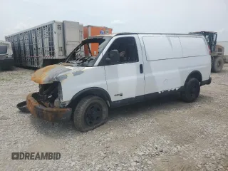 2005 Chevrolet Express Cargo Y3G Mobility z VIN 1GCHG35U851125633, wystawiony jako Copart lot #53644185 z przebiegiem Nie podano mil oraz Szkoda całkowita • Salvage title. Historia ofert i sprzedaży dostępna na DreamBid. Obrazek 1.
