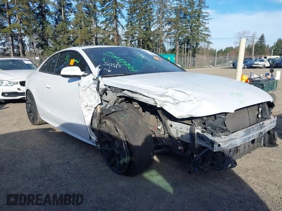 2014 Audi S5 Prestige with VIN WAUVGAFR1EA038798, listed as a IAAI auction lot 41682255 with 54,966 mi miles. Bid and sale history available at carsss.com. Image 1.