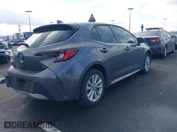 2024 Toyota Corolla Hatchback SE with VIN JTND4MBE9R3232013, listed as a IAAI auction lot 41578862 with 20,434 mi miles. Bid and sale history available at carsss.com. Image 4.